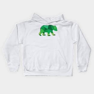 Wildlife green bear Kids Hoodie